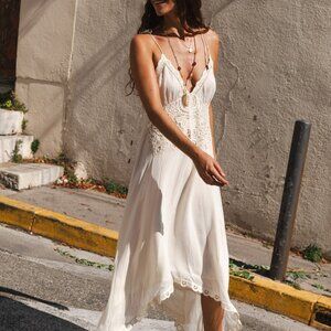 Zara ZW Collection Asymmetric Crochet Dress